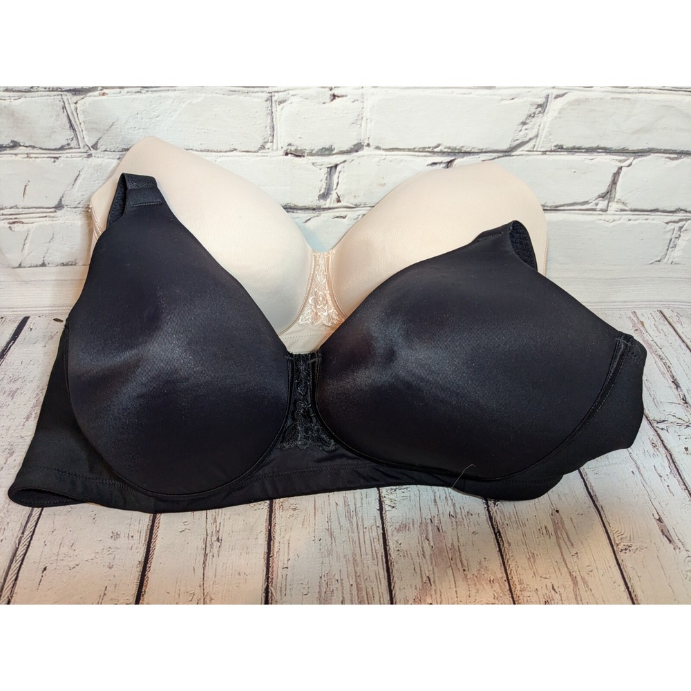 Vanity Fair 7138 Lined T-Shirt Bra Lot Of 2 Size 38D No Underwire